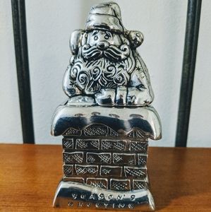 Silver plated santa salt & pepper